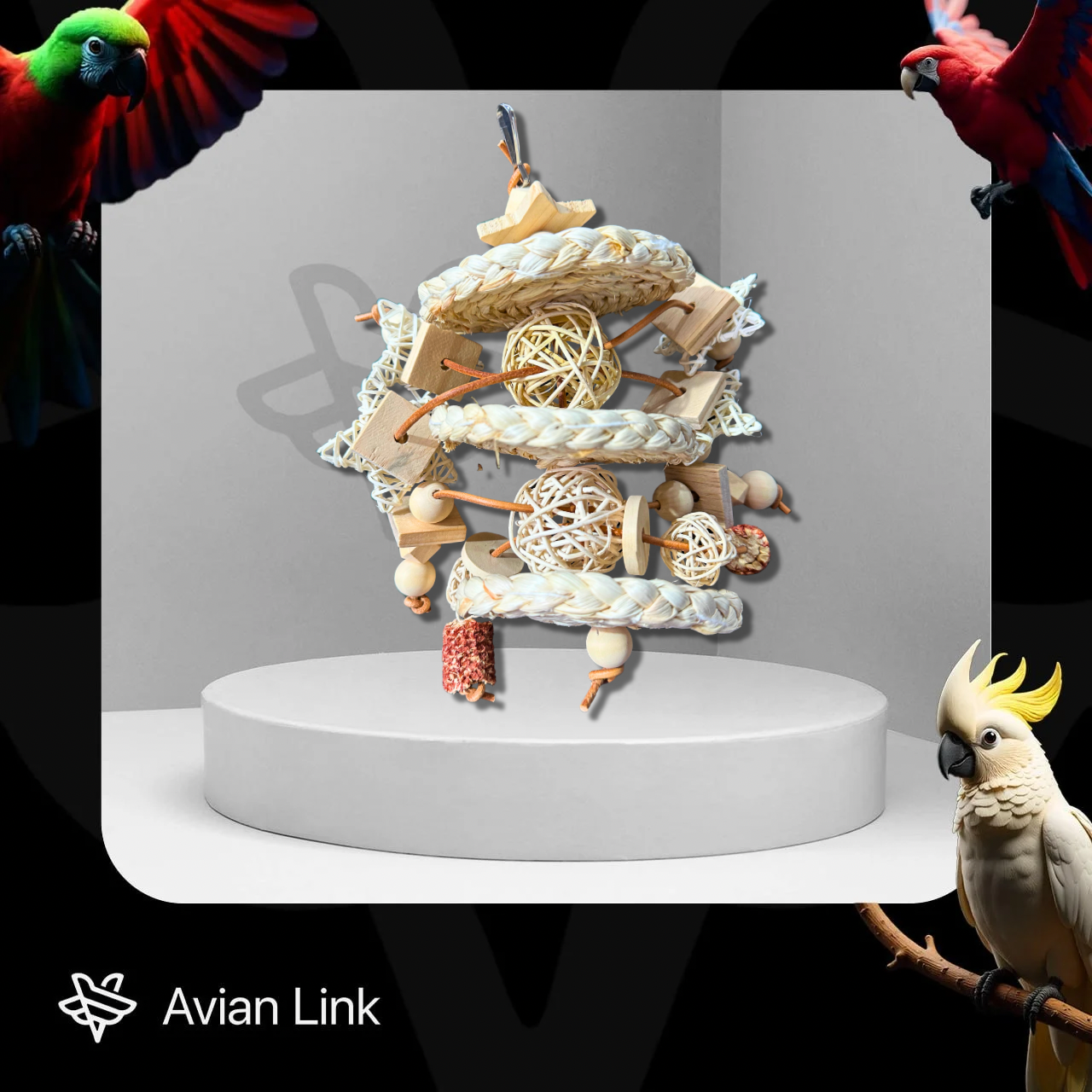 Big Bird Foraging Toy - Climbing Chew Toy Hanging Swing #1-04