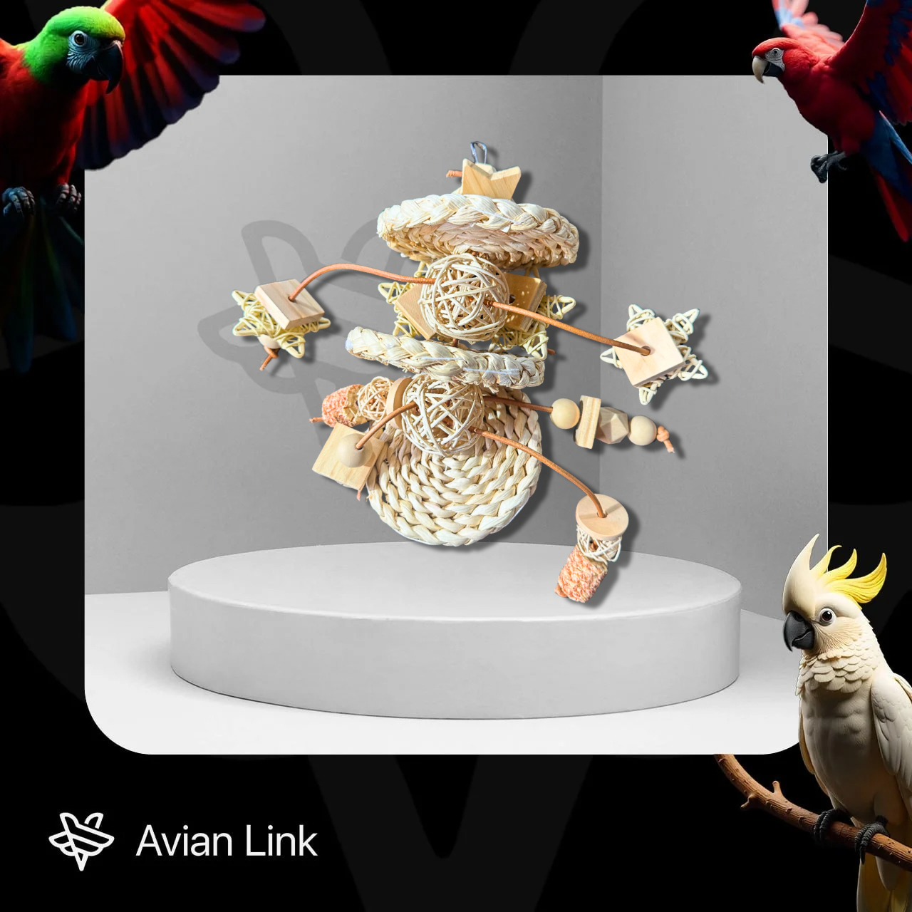 Big Bird Foraging Toy - Climbing Chew Toy Hanging Swing #1-06