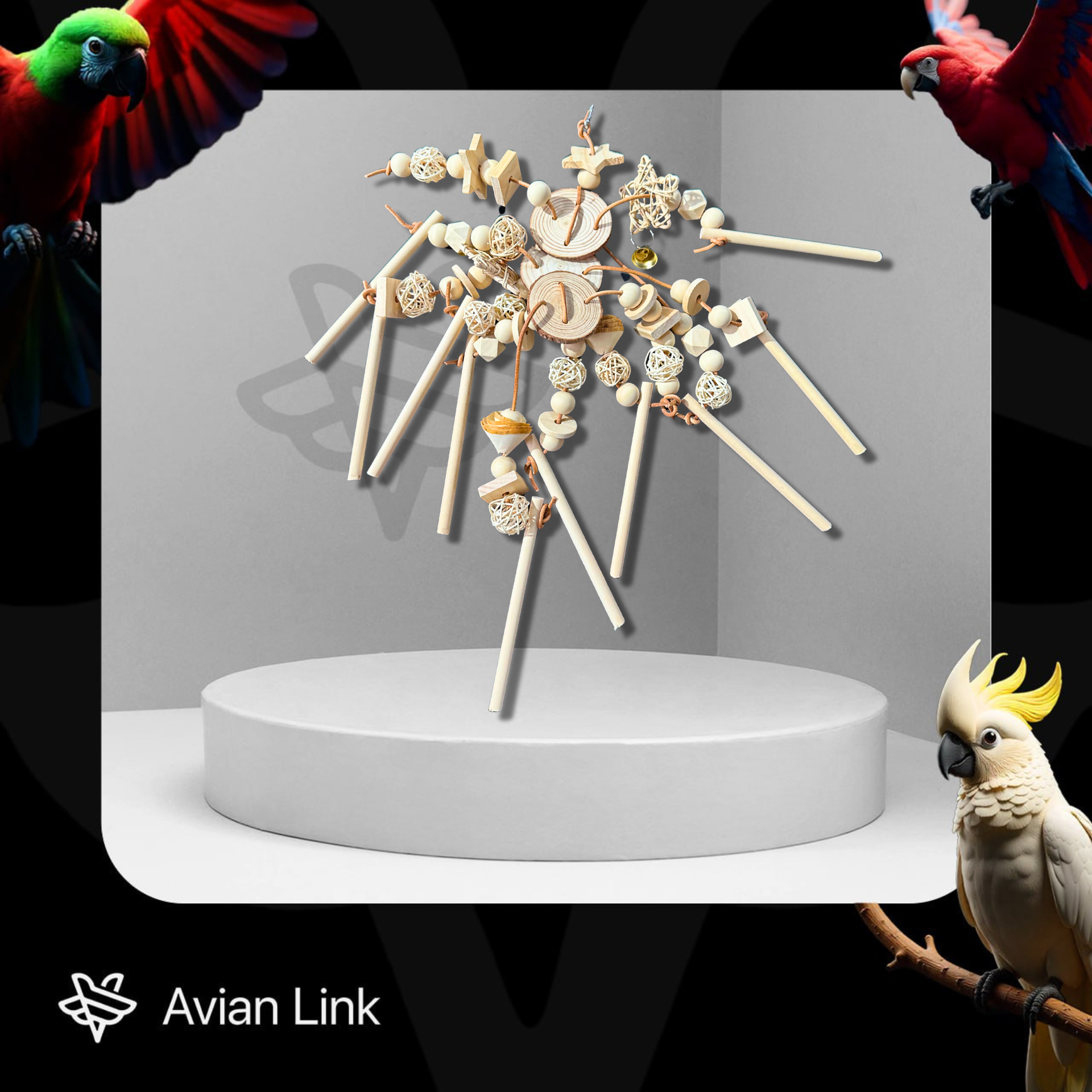 Big bird Foraging Toy - Parrot Chewing String #1-08