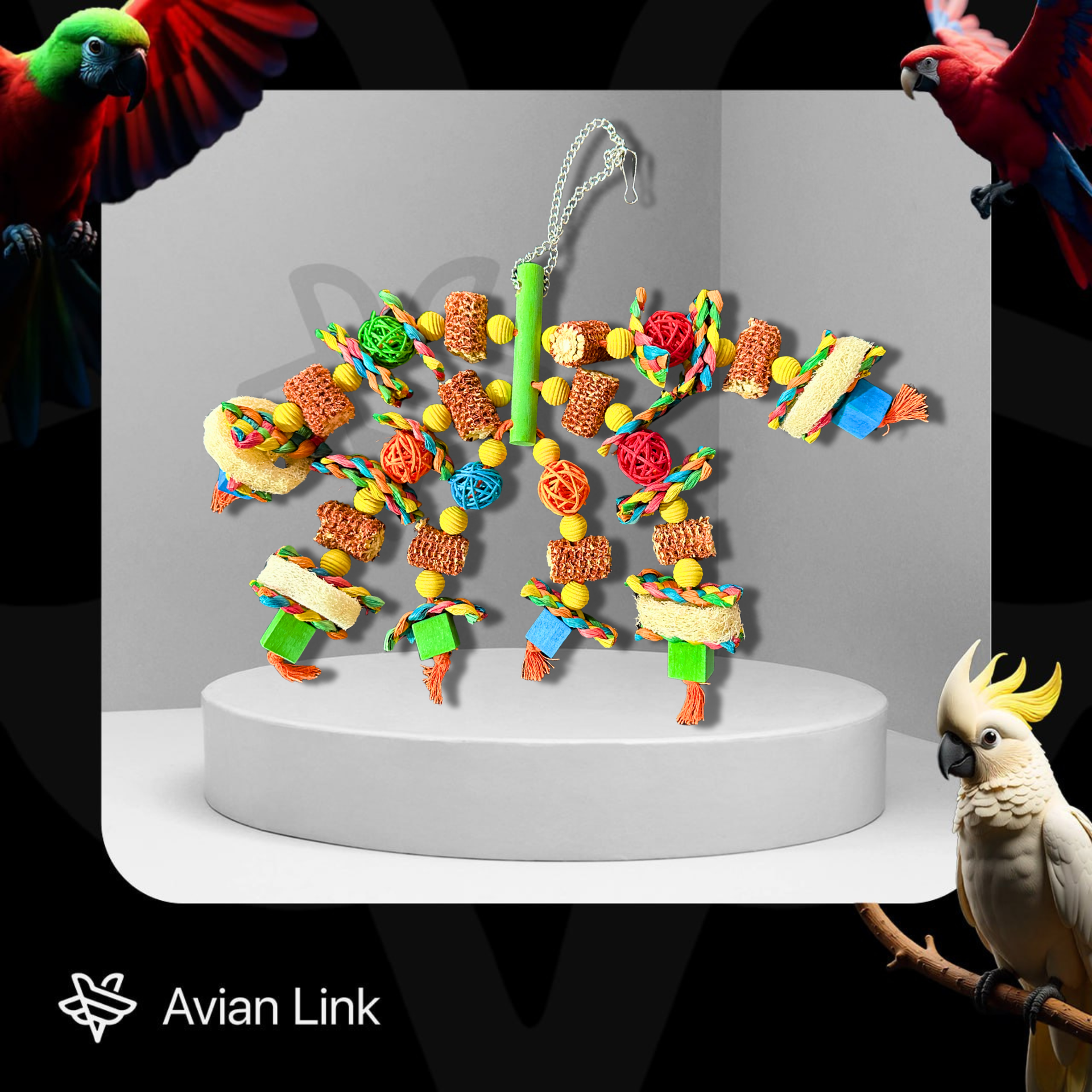 Big bird Foraging Toy - Parrot Chewing String #1-10