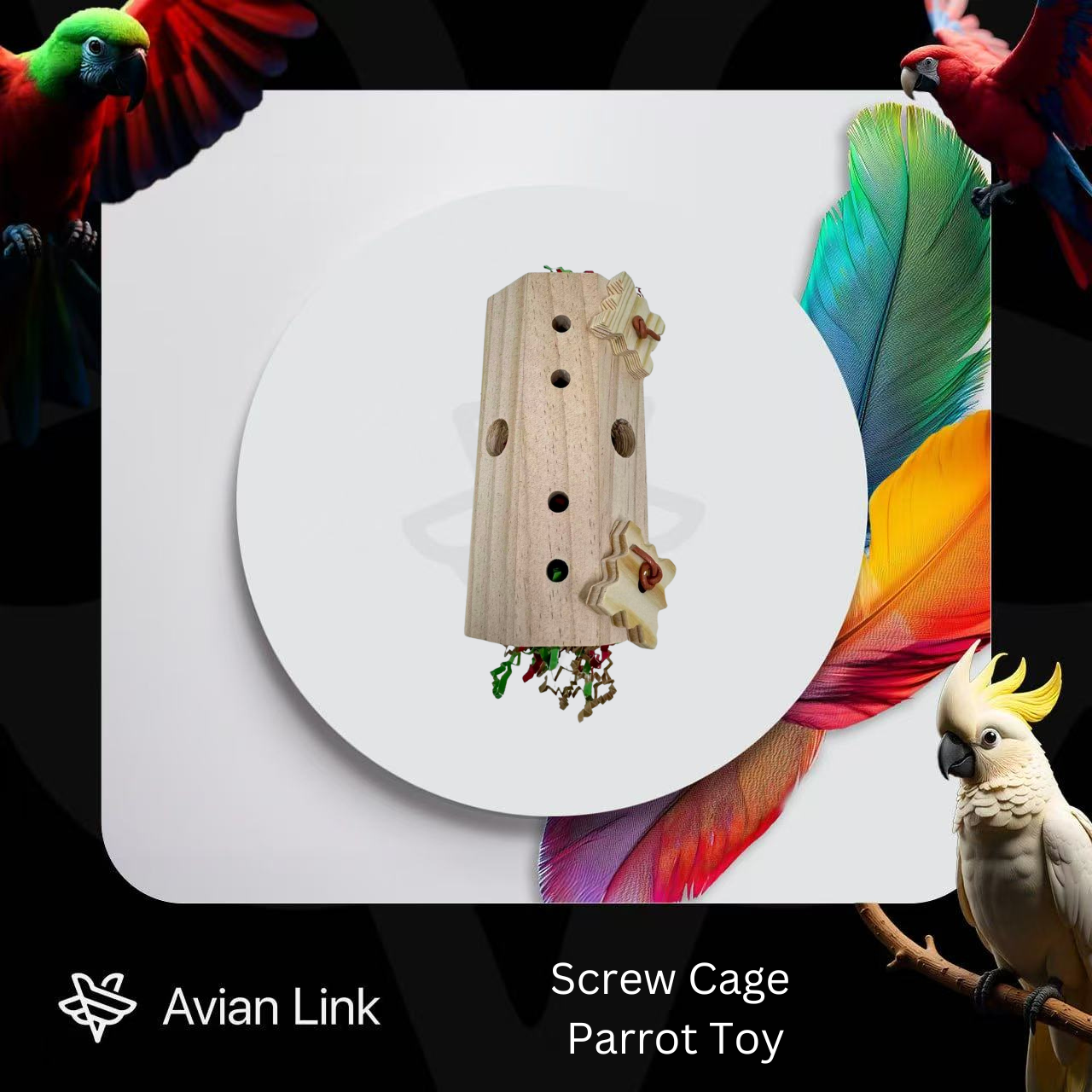 Screw Cage Parrot Toy #3-21