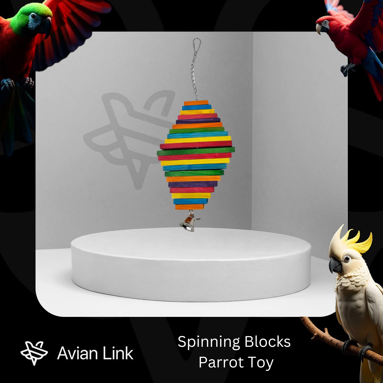 Spinning Blocks Parrot Toy #3-22