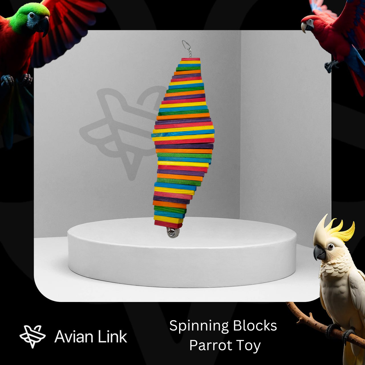 Spinning Blocks Parrot Toy #3-23