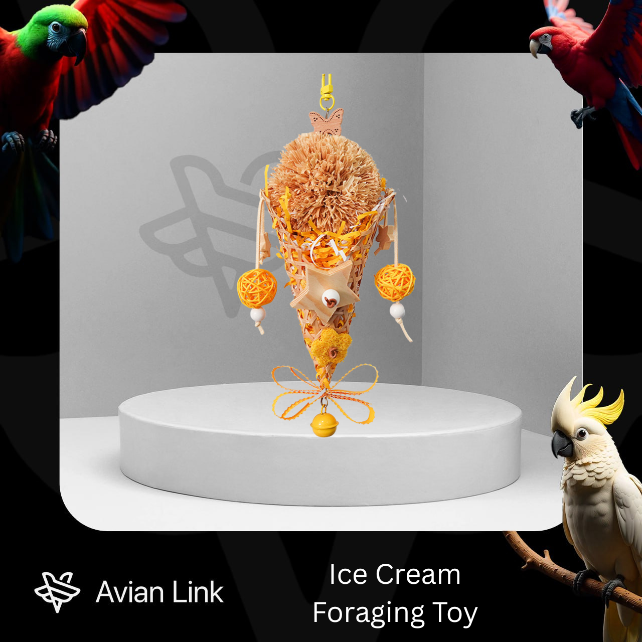 Big Bird Foraging Toy - Ice Cream #2-04