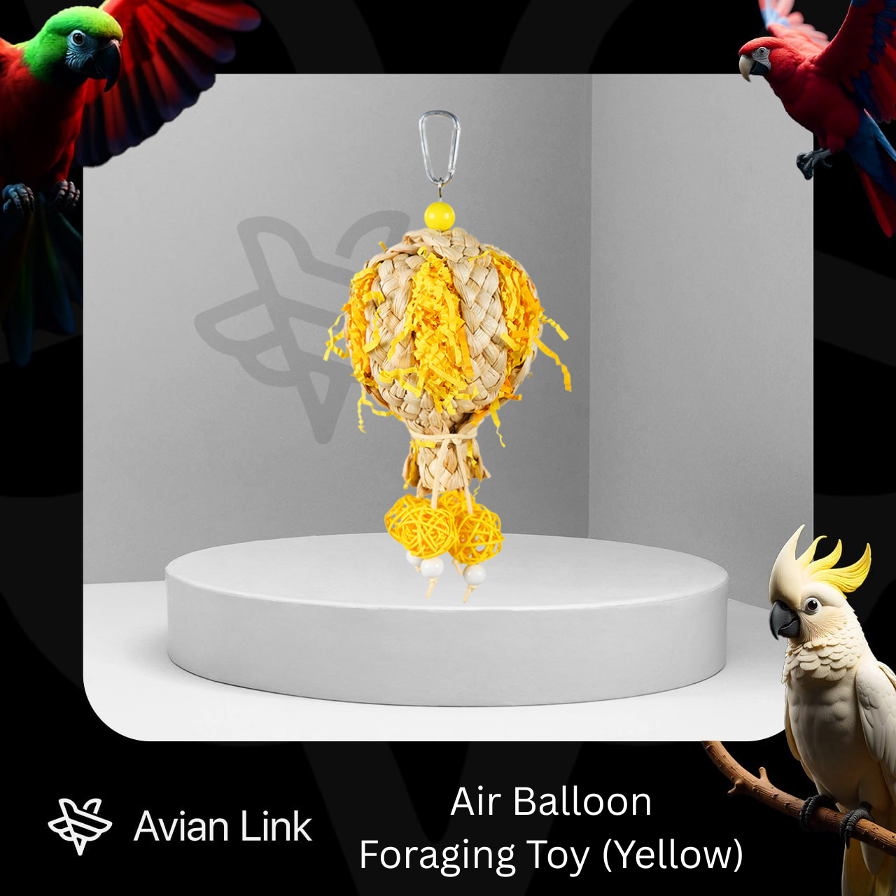 Big Bird Foraging Toy - Air Balloon (Yellow) #2-13