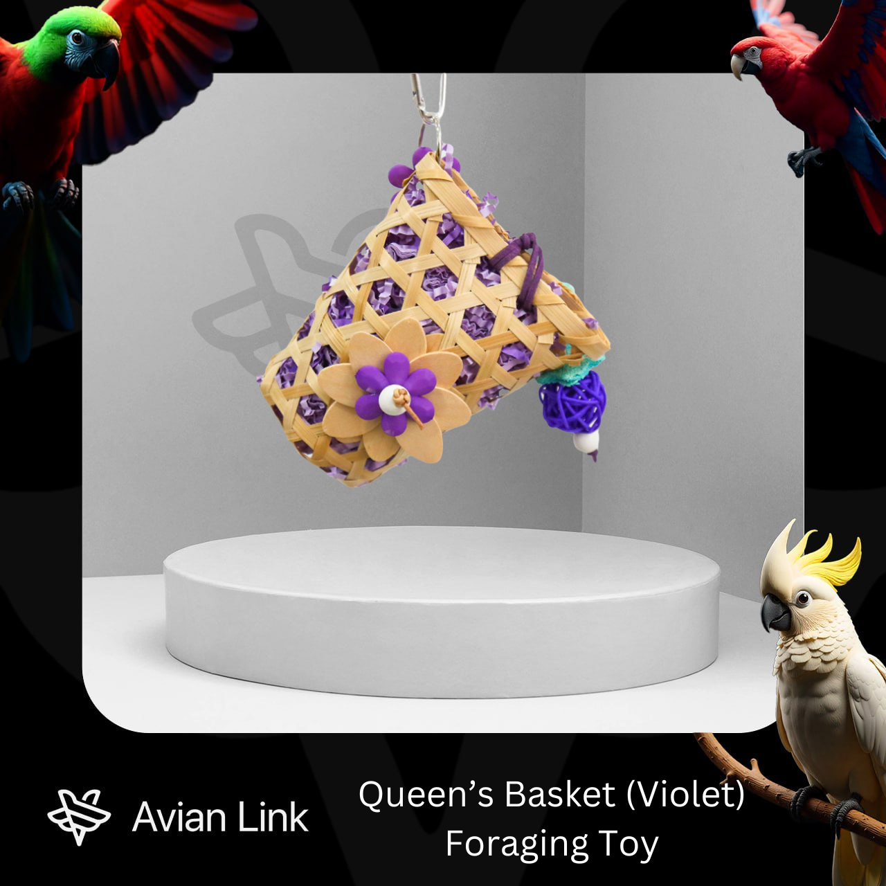 Big Bird Foraging Toy - Queen’s Basket (Violet) #2-25