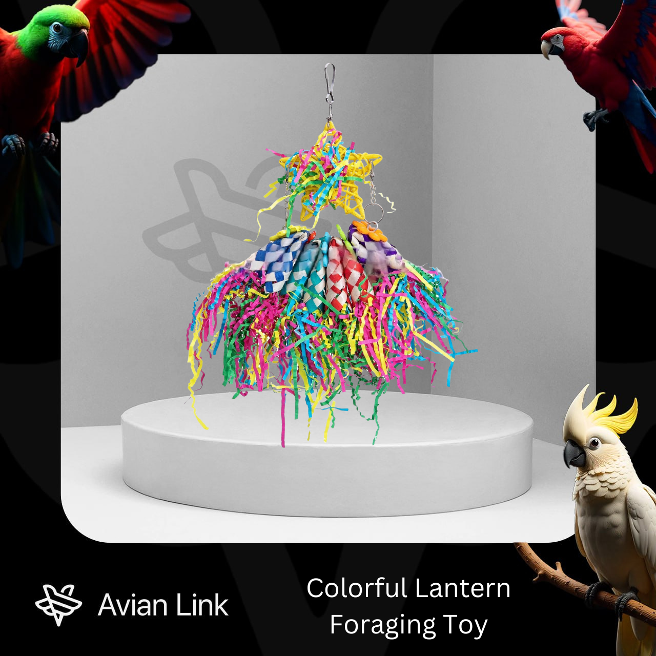 Big Bird Foraging Toy - Colorful Lantern #2-32