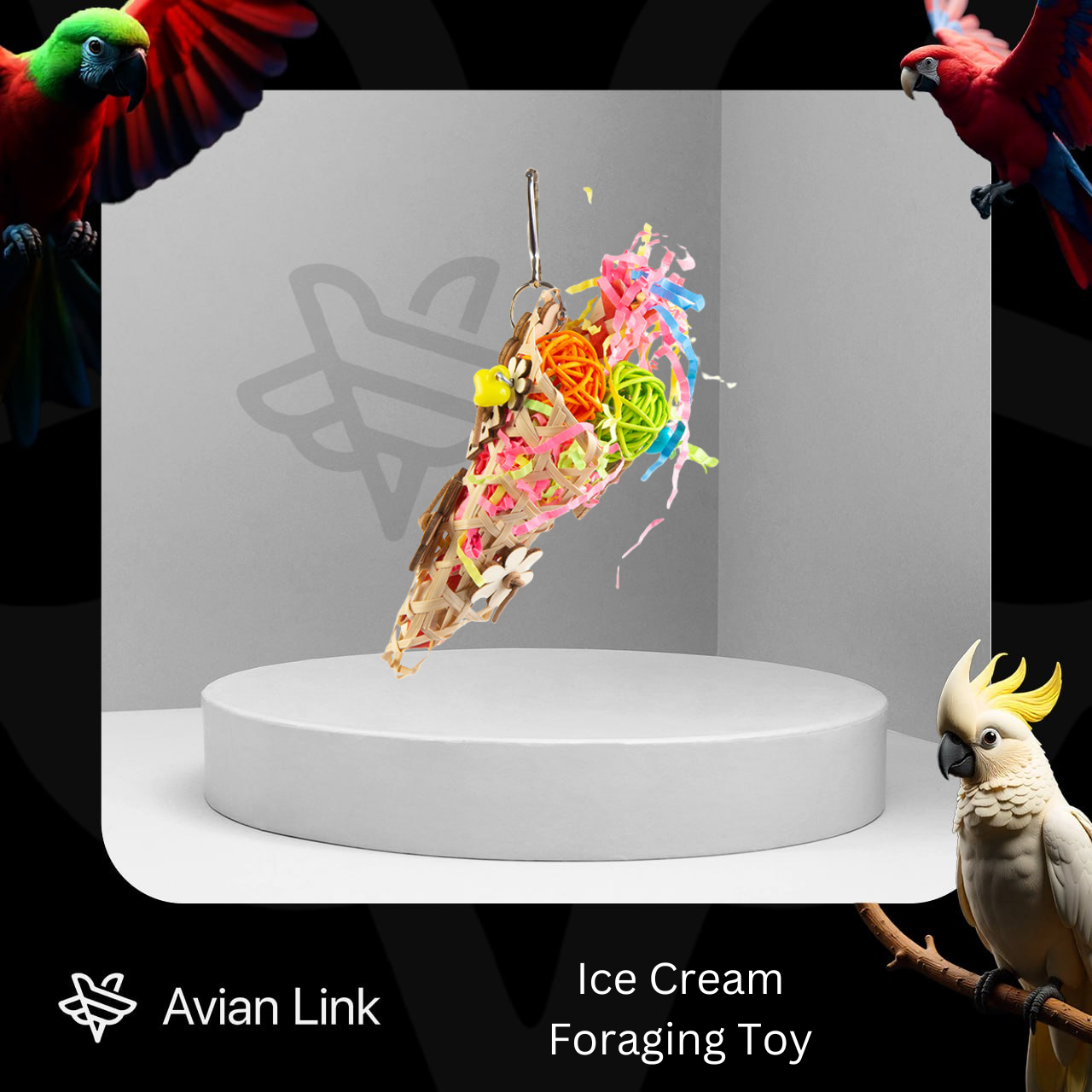 Big Bird Foraging Toy - Ice Cream #2-40