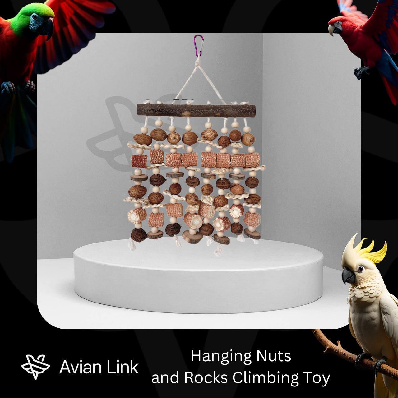 Big Bird Toys - Hanging Nuts and Rocks #2-52