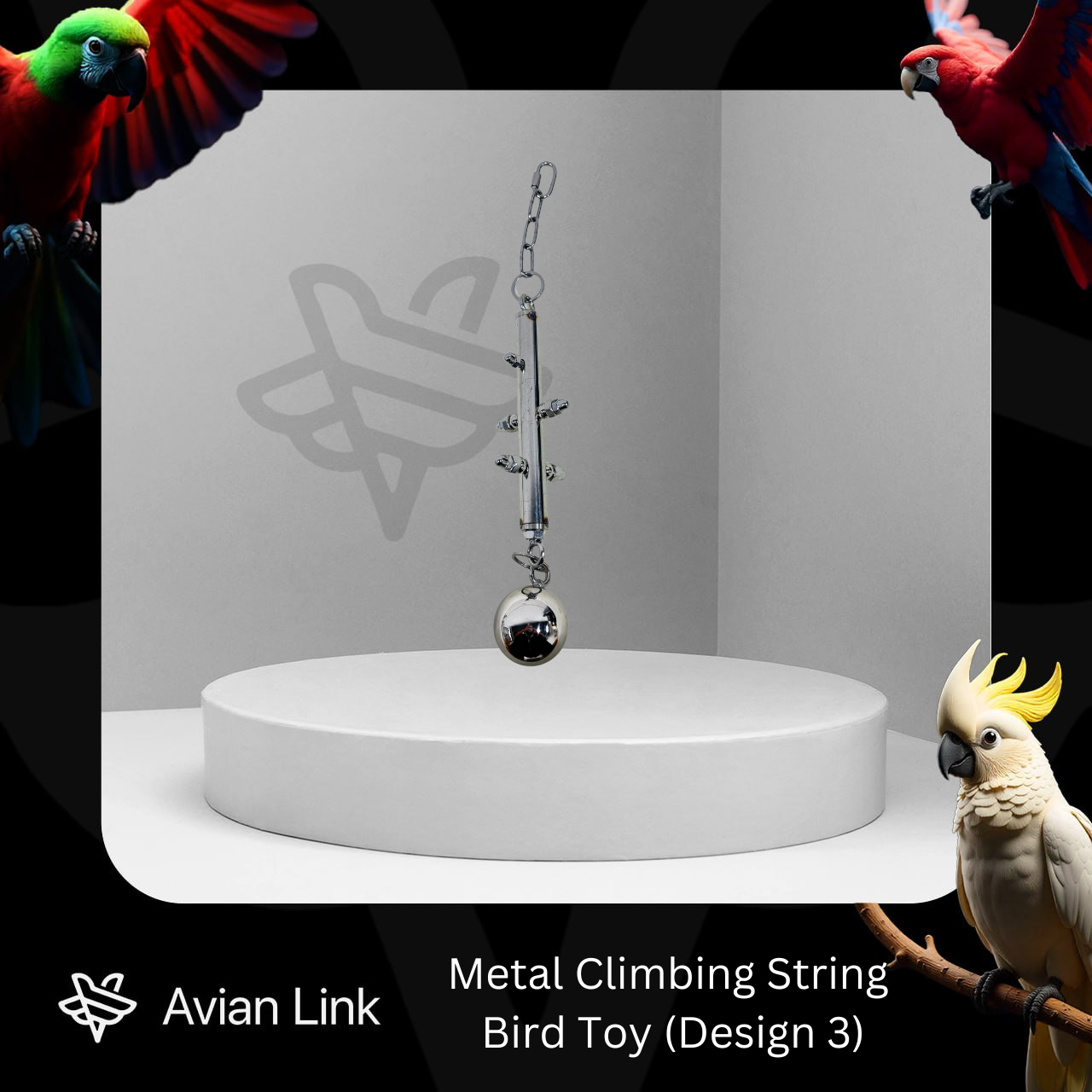Metal Climbing String Bird Toy (Design 3) #3-06