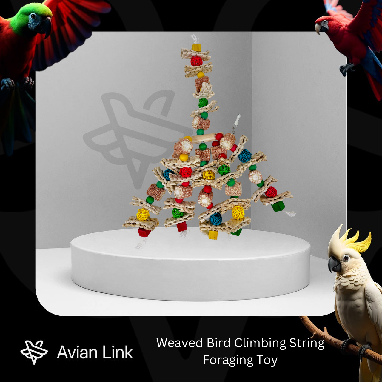 Weaved Bird Climbing String Foraging Toy #3-01